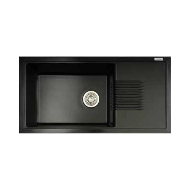 Hindware Quartz Sink Emerald EMERALD 36 X 18 X 8 ( 36 x 18 inches ) - Black
