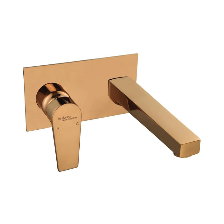 Hindware Wall Mounted Basin Mixer Edge F360017RGD - Rose Gold