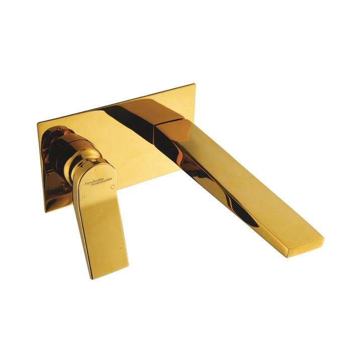 Hindware Wall Mounted Basin Mixer Edge F410013PGD - Gold