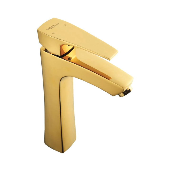 Hindware Wall Mounted Basin Mixer Edge F520013PGD - Gold
