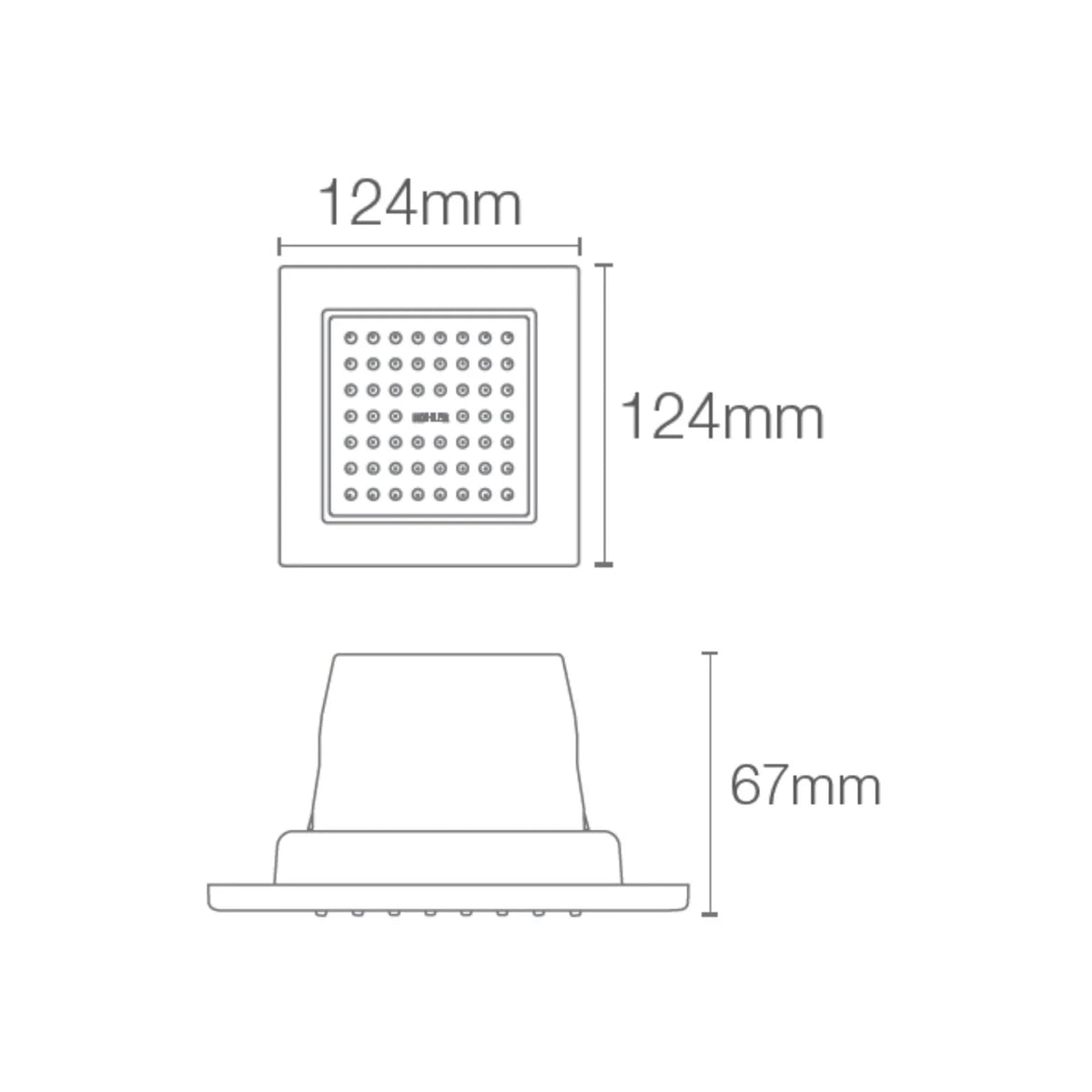 Pommeau De Douche Carré Kohler WaterTile K-8002-BN – Nickel Brossé, Mural