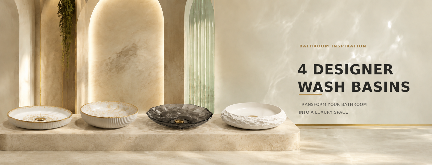 4 Designer Wash Basins to Transform Your Bathroom into a Luxury Space