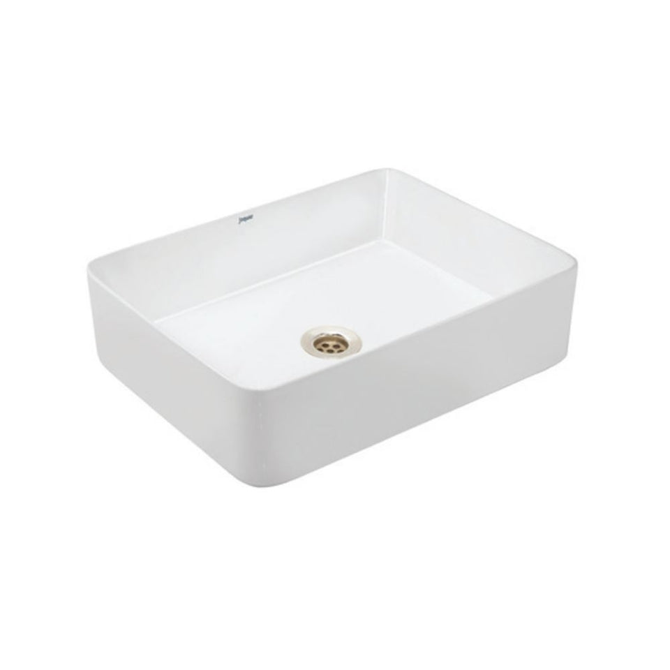 JAQUAR JDR THIN RIM TABLE & COUNTER TOP BASIN JDS-WHT-25907N-WHITE