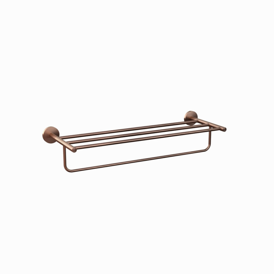 JAQUAR WALL MOUNTED CONTINENTAL TOWEL RACK 600MM LONGACN-ACR-1181S-ANTIQUE COPPER