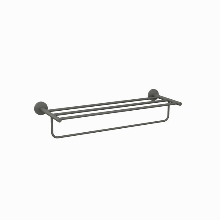 JAQUAR WALL MOUNTED CONTINENTAL TOWEL RACK 600MM LONG ACN-GRF-1181S-GRAPHITE