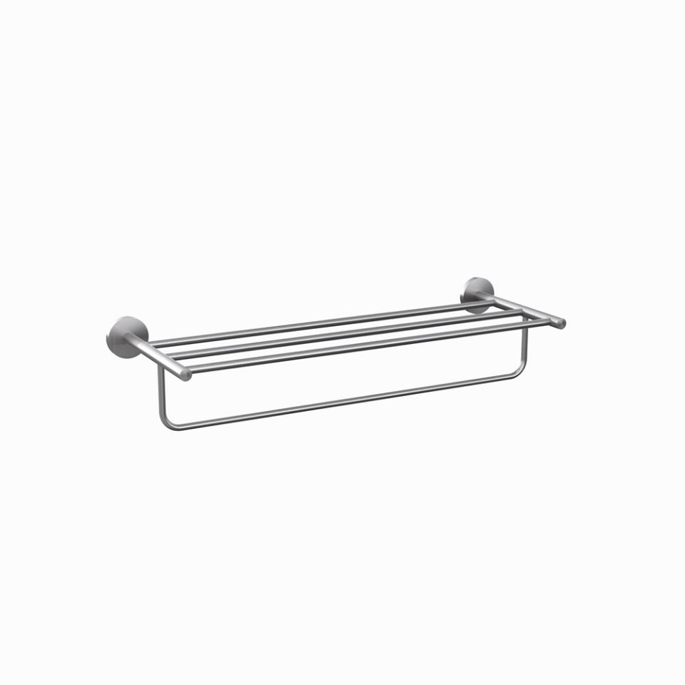 JAQUAR WALL MOUNTED CONTINENTAL TOWEL RACK 600MM LONG ACN-SSF-1181S-STAINLESS STEEL FINISH