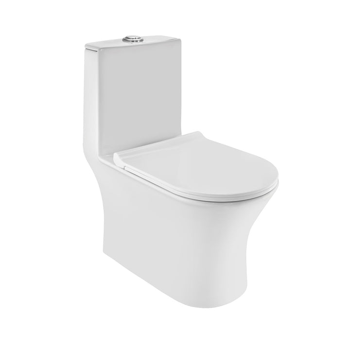 JAQUAR CONTINENTAL SERIES RIMLESS SINGLE PIECE WC CNS-WHT-853S300SPPSM-WHITE