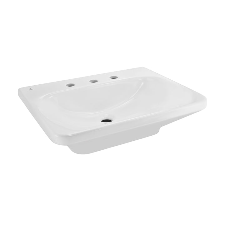 JAQUAR LAGUNA TABLE TOP BASIN WITH THREE TAP HOLE LAS-WHT-91931W3TH-WHITE