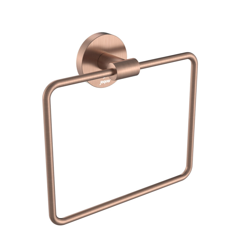 JAGUAR SQUARE TOWEL RING WITH WALL FLANGE-ACN-ACR-1121N-Antique Copper