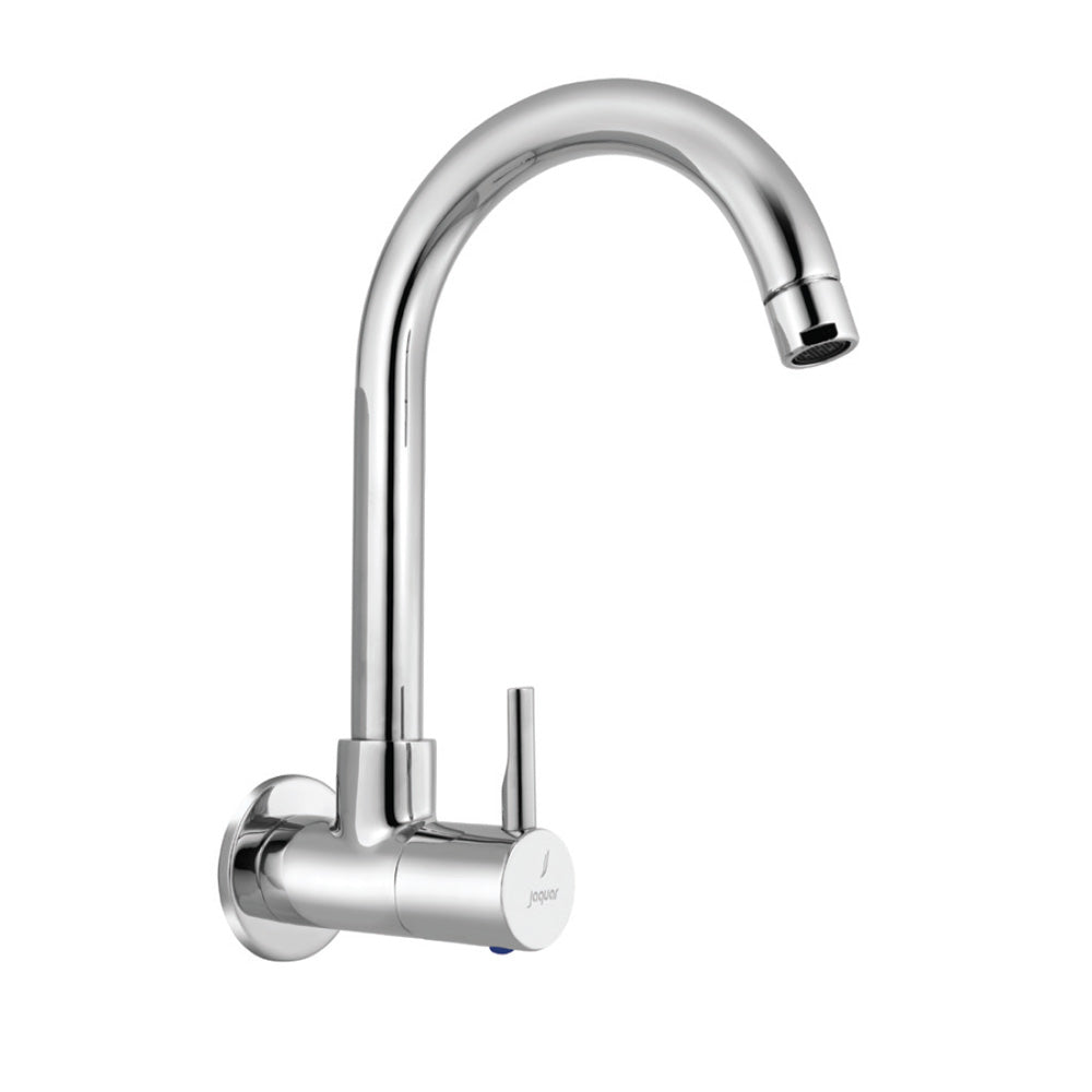 JAQUAR WALL MOUNTED REGULAR KITCHEN SINK TAP FLORENTINE PRIME FLP-CHR-5347PM WITH SWINGING SPOUT IN CHROME FINISH