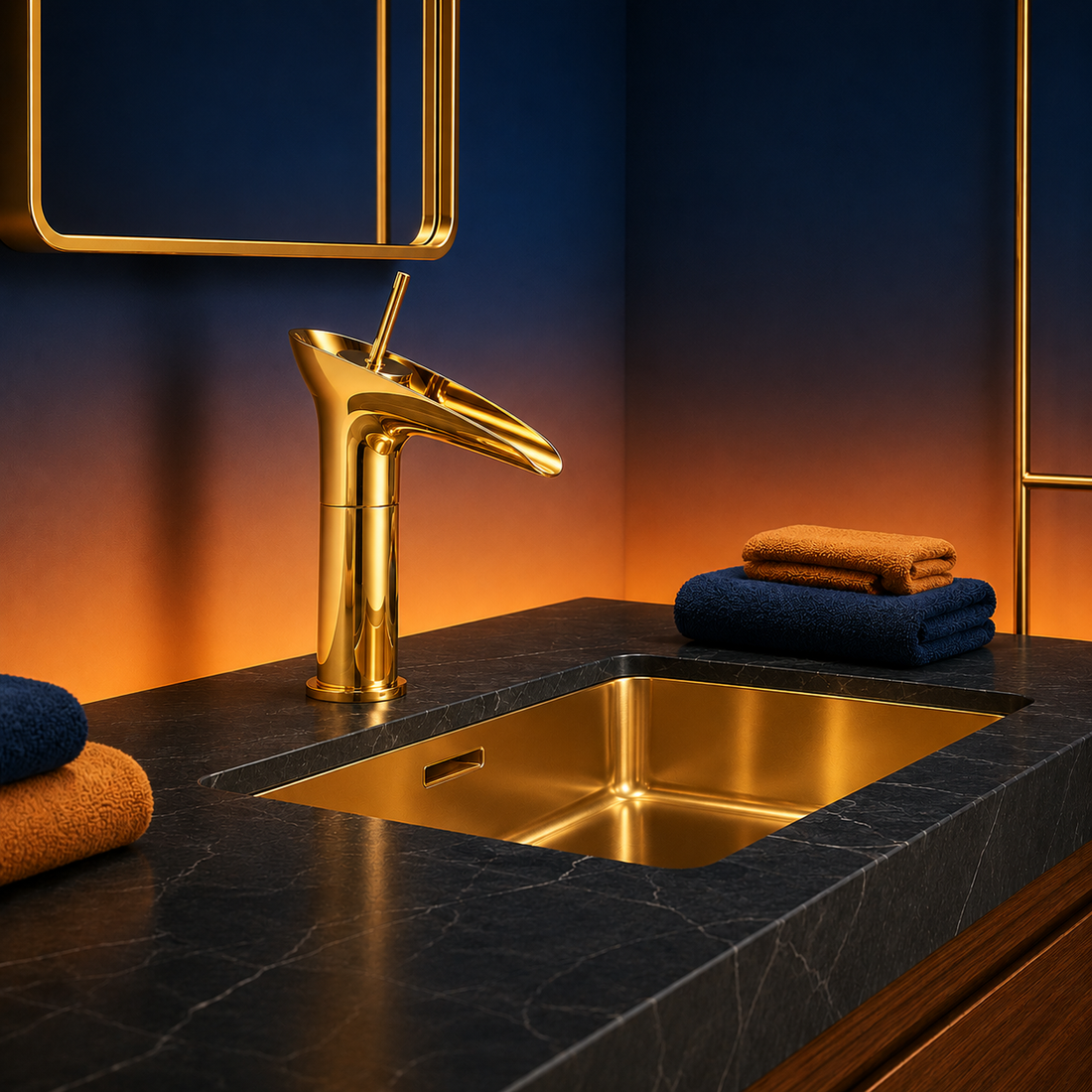 SCUBA SMALL SINGLE LIVER BASIN MIXER SC-1017 G-GOLD