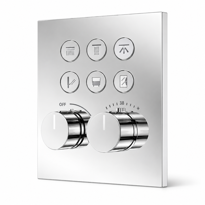 SERVEO GRACE SERIES 6 WAY MULTI-FUNCTION THERMOSTATIC HIGH FLOW DIVERTER SV946-CP-CHROME