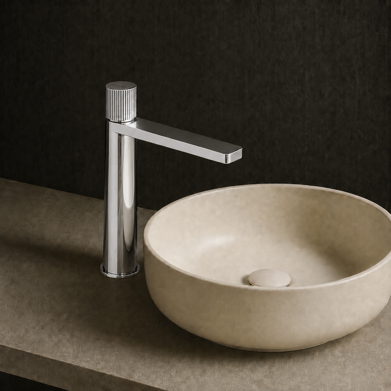 SERVEO PEBBLE SERIES BRASS TALL MIXER SV6101-CHROME