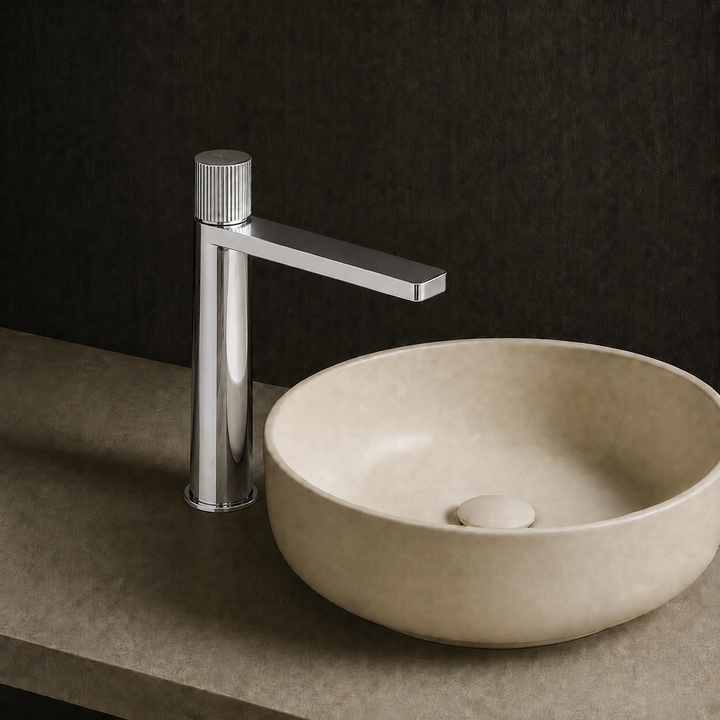 SERVEO PEBBLE SERIES BRASS TALL MIXER SV6101-CHROME