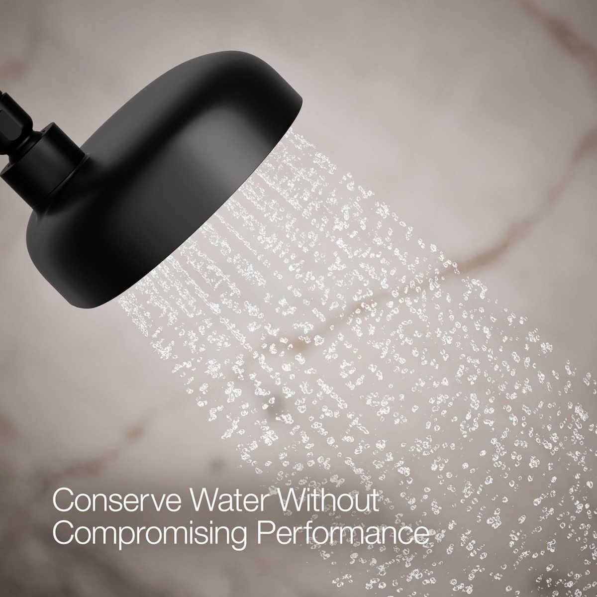 Picasso Wall Mounted Multiflow Overhead Shower with Rain, Mist & Move Flow - Black