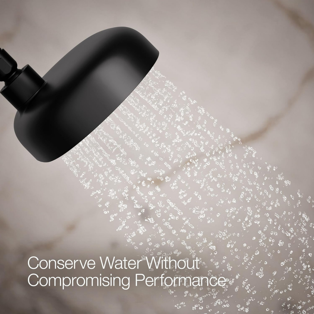 Picasso Wall Mounted Multiflow Overhead Shower with Rain, Mist & Move Flow - Black
