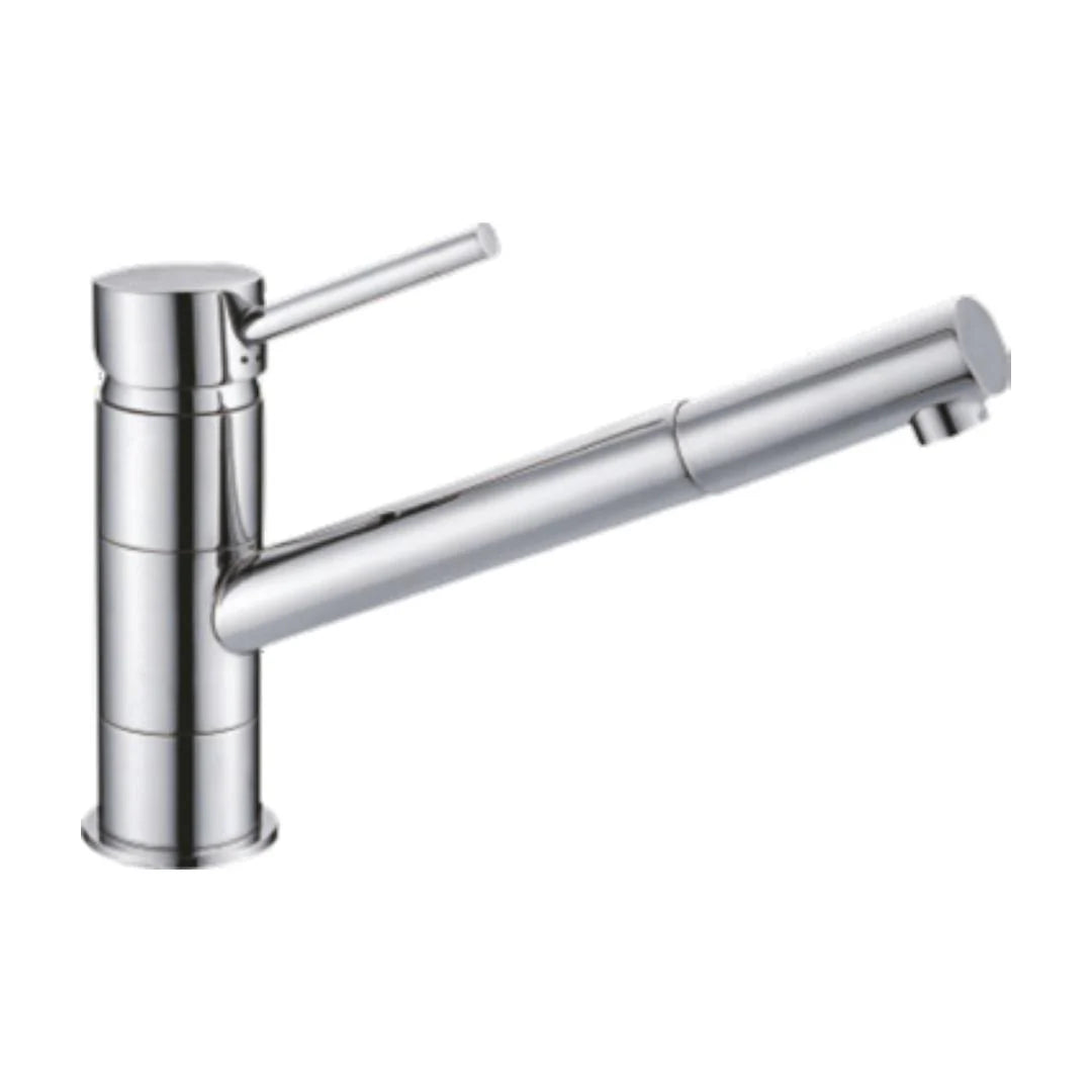 Carysil Table Mounted Pull-Out Kitchen Sink Mixer ALA01509 with Extractable Hand Shower Spout in Chrome Finish