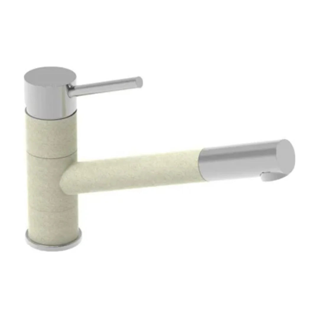 Carysil Table Mounted Pull-Out Kitchen Sink Mixer ALA01509 with Extractable Hand Shower Spout in Chrome + Cornflakes Finish