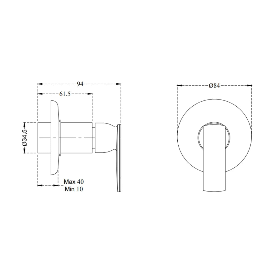 Cera Basin Area Stop Valve Titanium F1003351 20 MM - Chrome