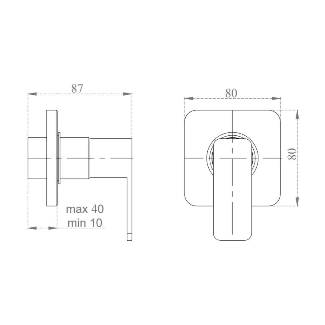 Cera Basin Area Stop Valve Ruby F1005351RG 20 MM - Rose Gold