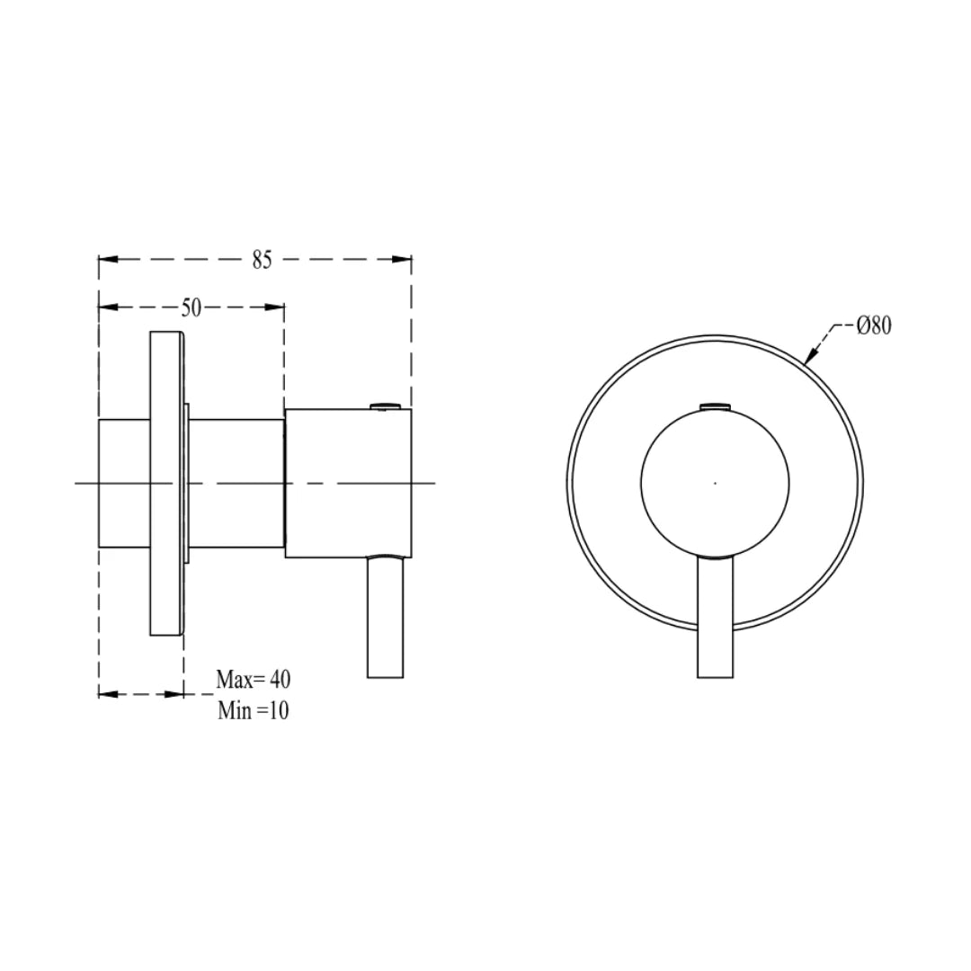 Cera Basin Area Stop Valve Fountain F2013351 20 MM - Chrome