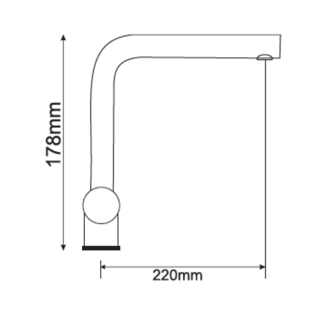 Carysil Table Mounted Pull-Out Kitchen Sink Mixer INOX 101 (ASL 2202) with Extractable Hand Shower Spout in Satin Finish