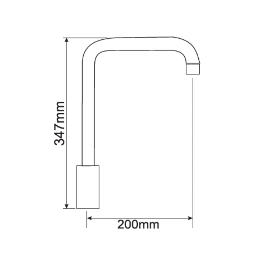 Carysil Table Mounted Regular Kitchen Sink Mixer INOX 102 (ASL 2201) with Swinging Spout in Satin Finish