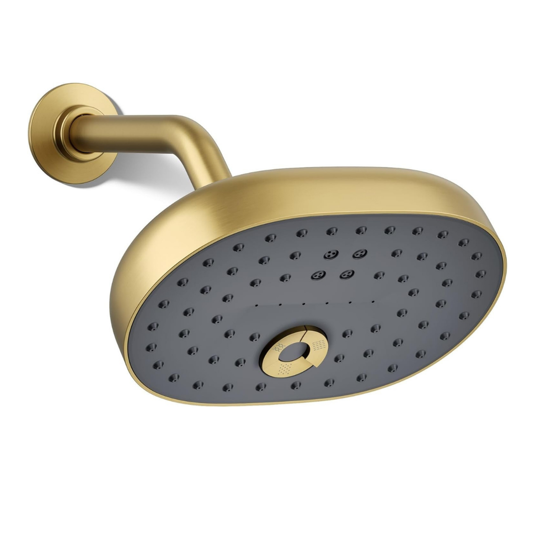 Picasso Wall Mounted Multiflow Overhead Shower with Rain, Mist & Move Flow - Gold