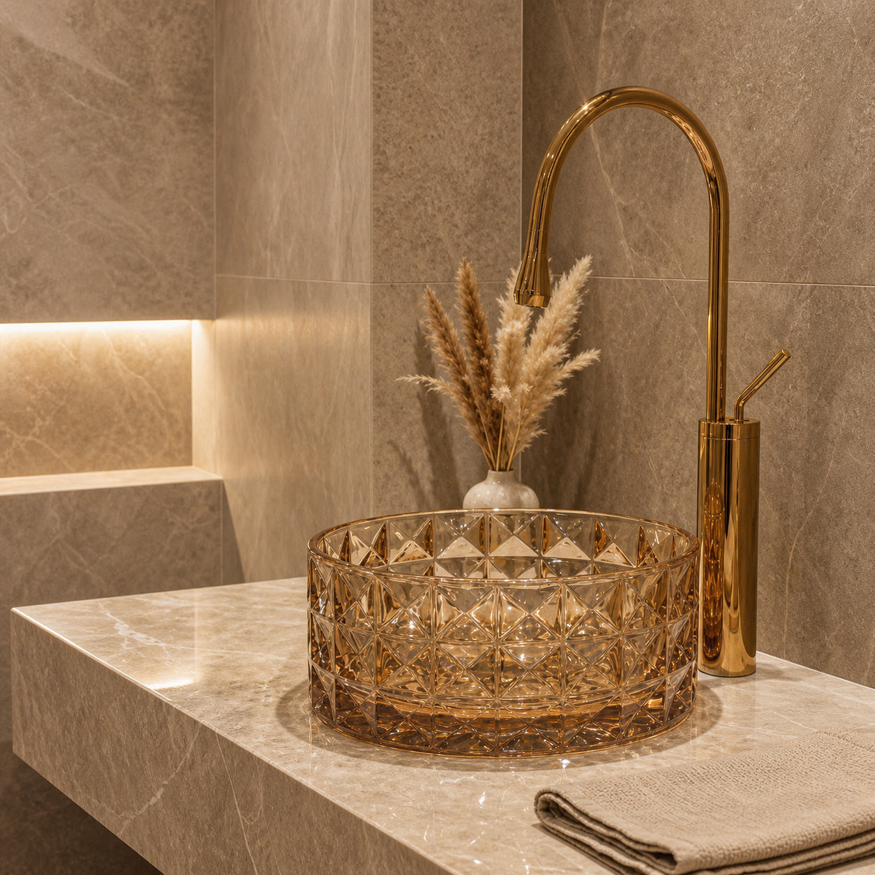 SCUBA GLASS BASIN DESIGNER SERIES SC-9783- ROSE GOLD