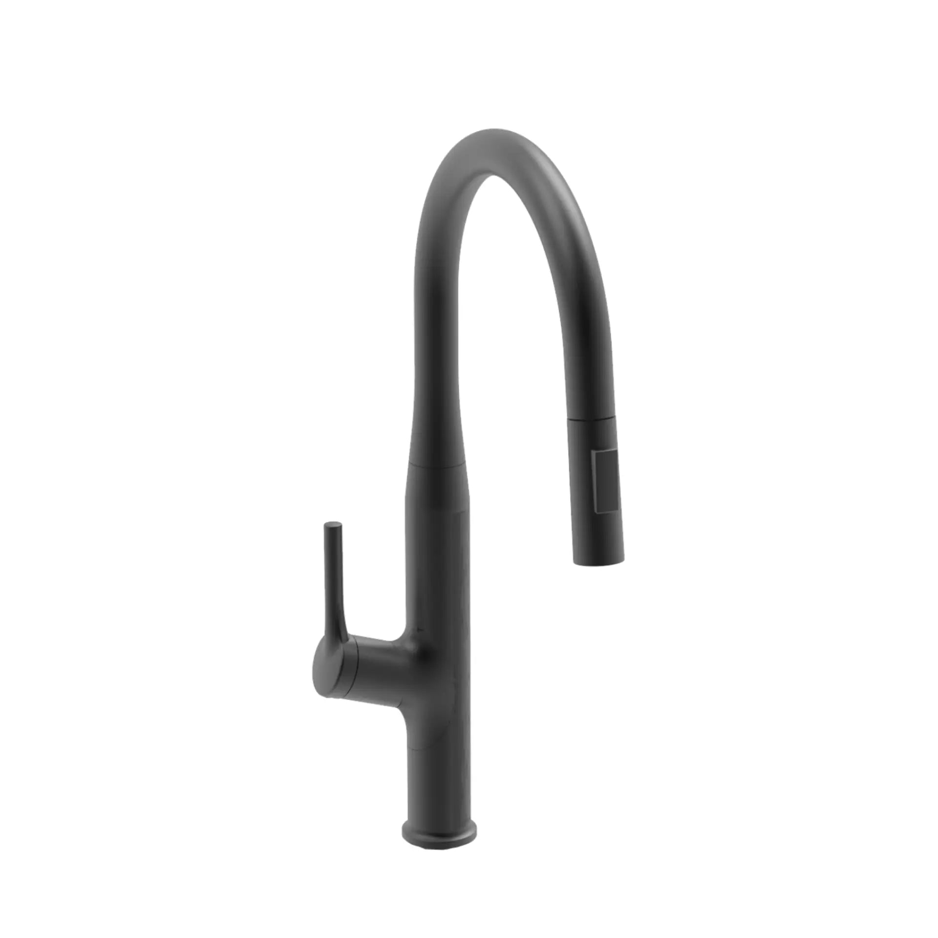 Carysil Table Mounted Pull-Out Kitchen Sink Mixer ALA 1512 with Extractable Hand Shower Spout in Matt Black Finish