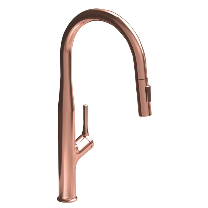 Carysil Table Mounted Pull-Out Kitchen Sink Mixer ALA 1512 with Extractable Hand Shower Spout in Rose Gold Finish