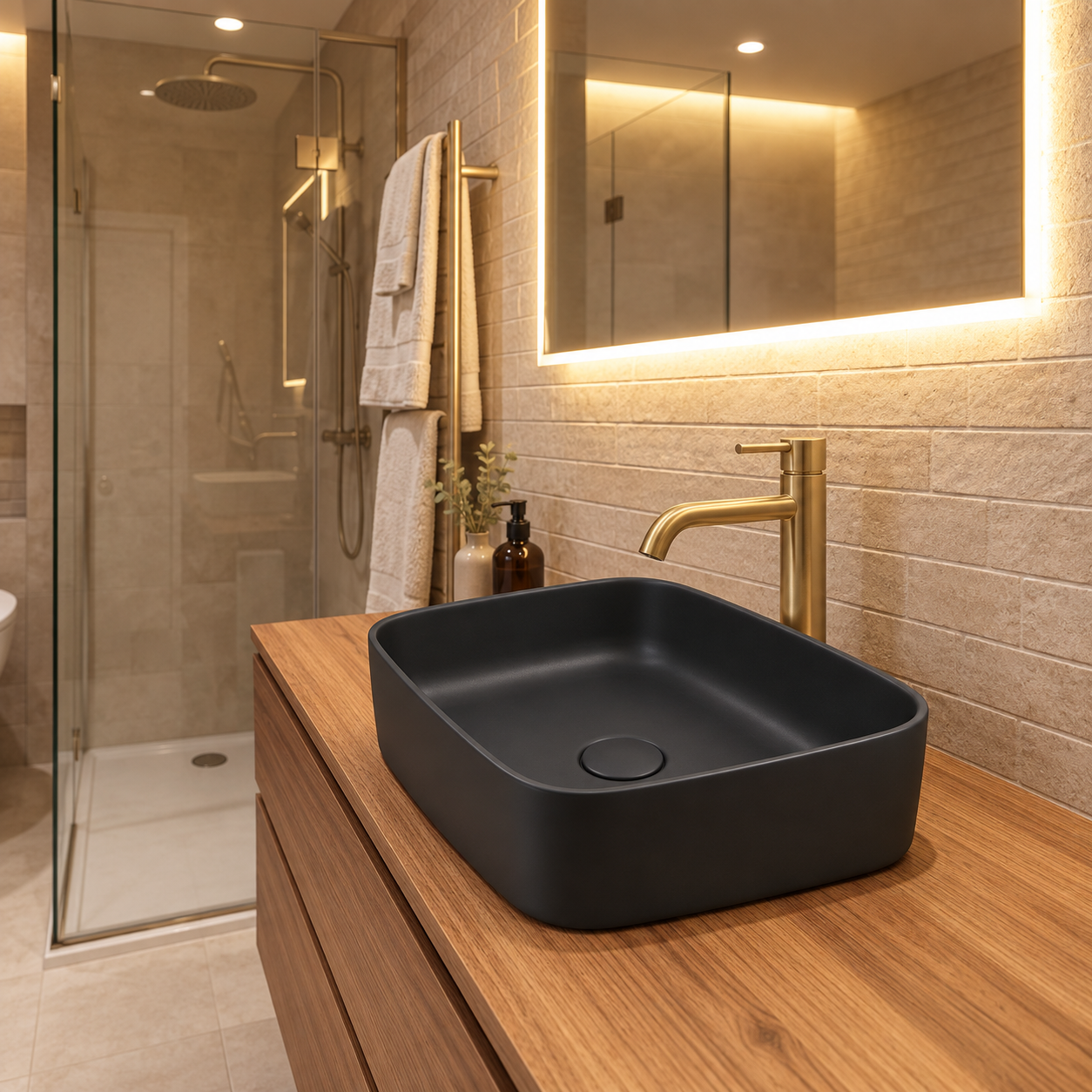 SCUBA MELAMINE BASIN SERIES WASH BASIN 16X13 INCHES SC-9208 BLM-BLACK MATT
