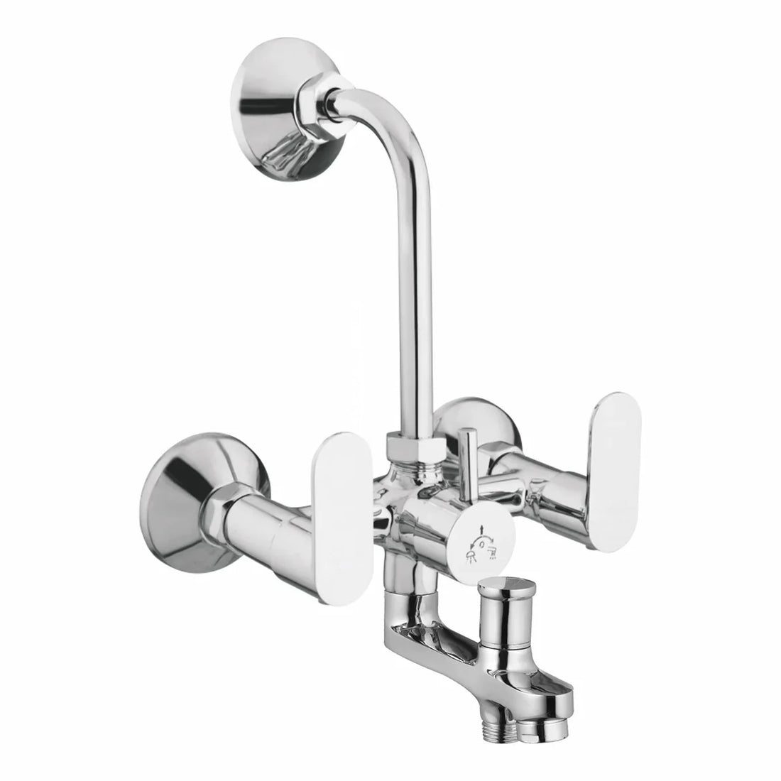 GOLDLINE CLASSIC PRIME 3 IN 1 WALL MIXER WITH L-BEND CPR-41-CHROME