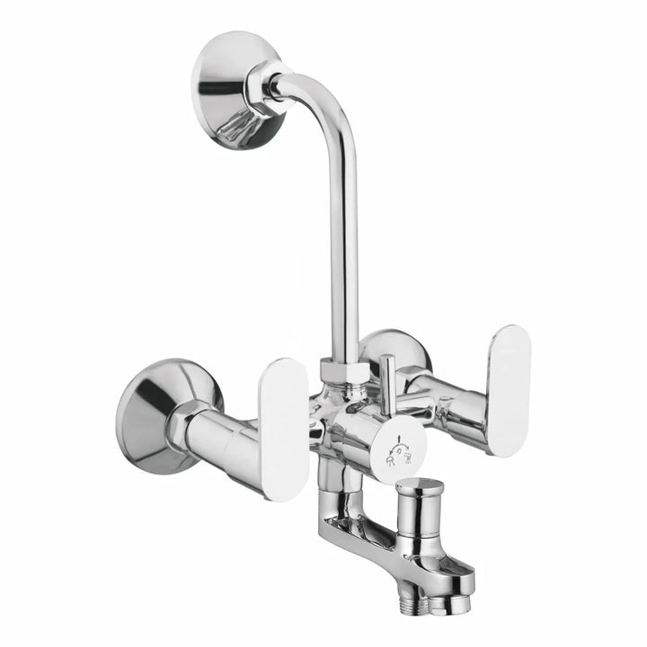 GOLDLINE CLASSIC PRIME 3 IN 1 WALL MIXER WITH L-BEND CPR-41-CHROME