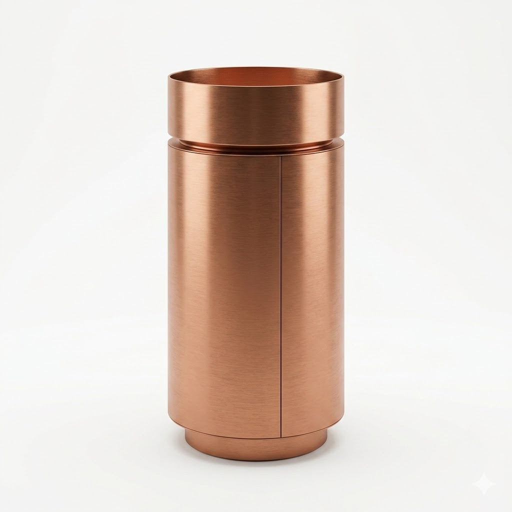 SCUBA METALLIC SERIES PEDESTAL SC-919 WITH STORAGE CABINET - METALLIC ROSE GOLD