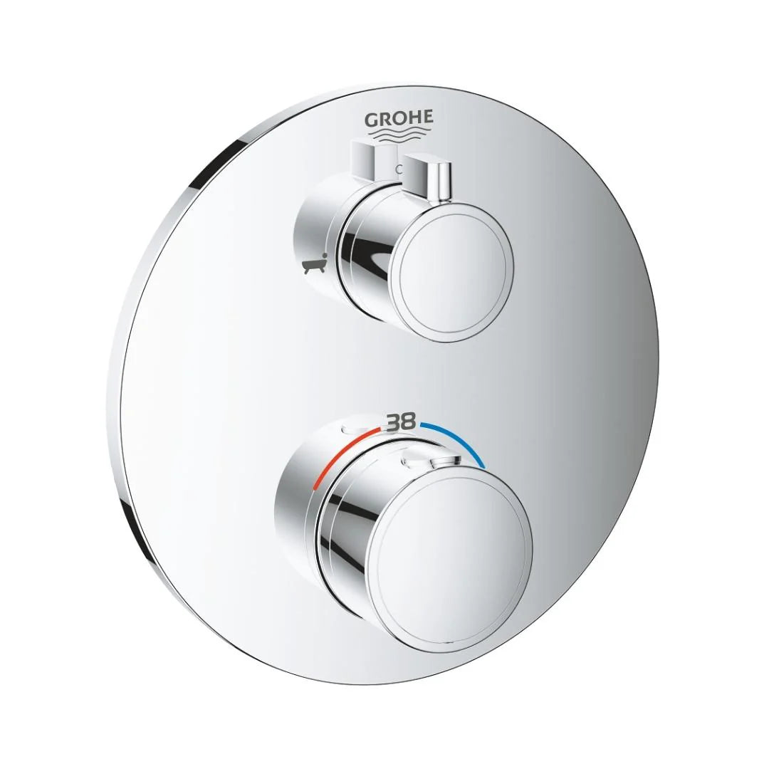 Grohe 2 Way Thermostatic Diverter Grohtherm 24077000 - Chrome Finish