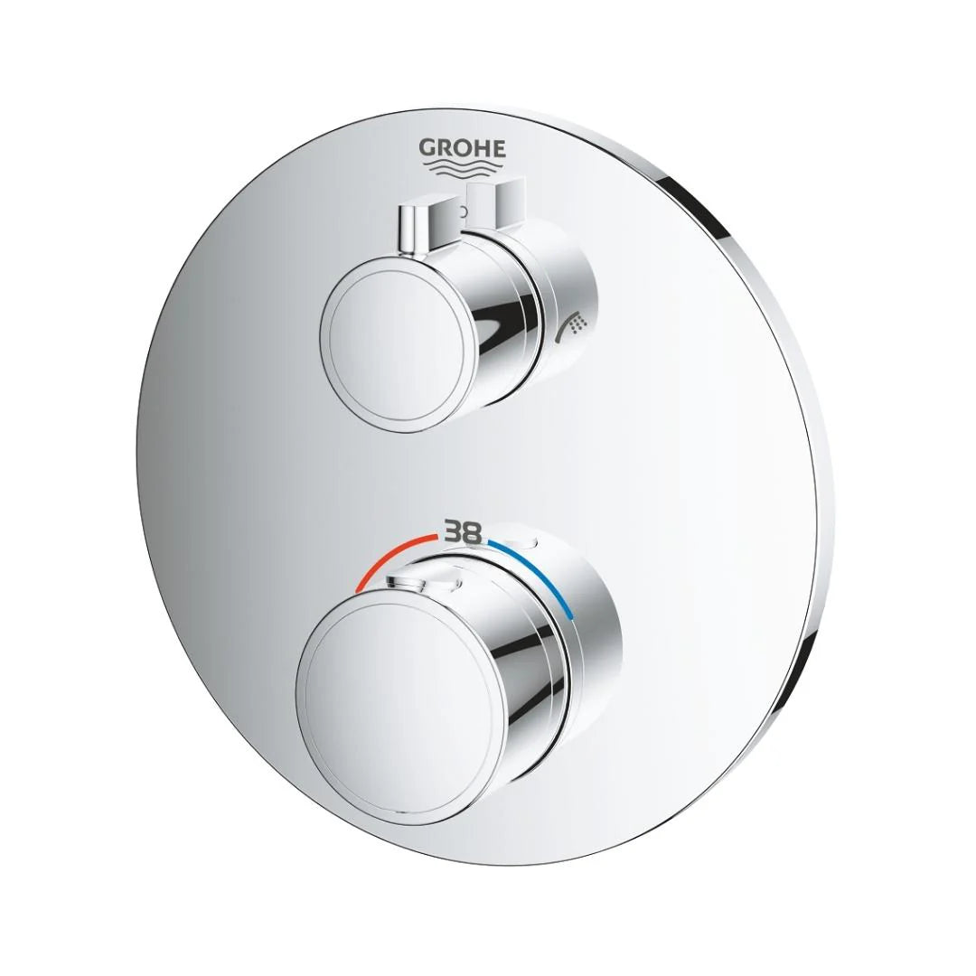 Grohe 2 Way Thermostatic Diverter Grohtherm 24077000 - Chrome Finish