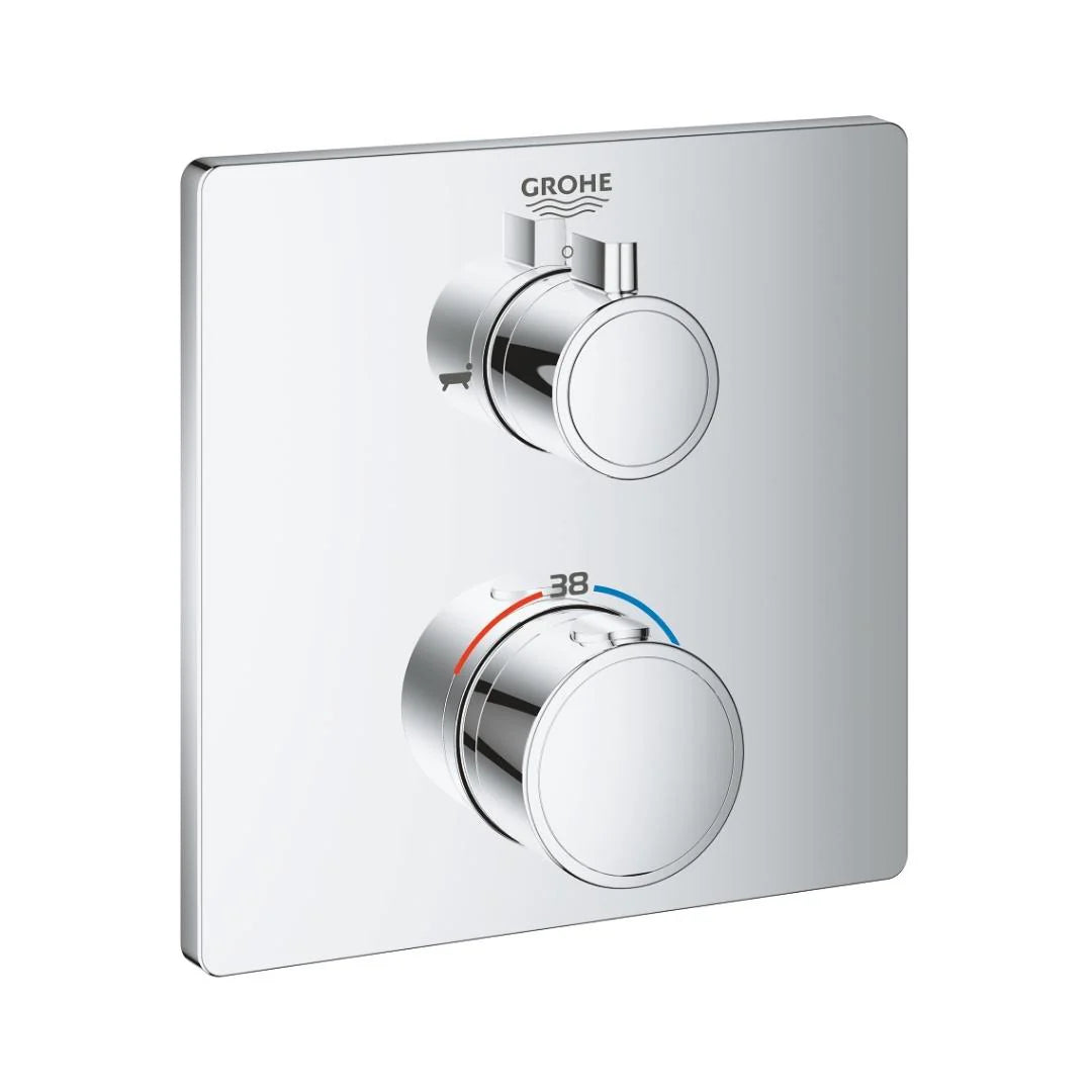 Grohe 2 Way Thermostatic Diverter Grohtherm 24080000 - Chrome Finish