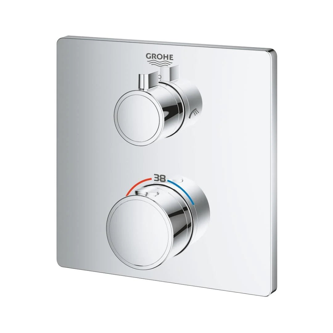 Grohe 2 Way Thermostatic Diverter Grohtherm 24080000 - Chrome Finish