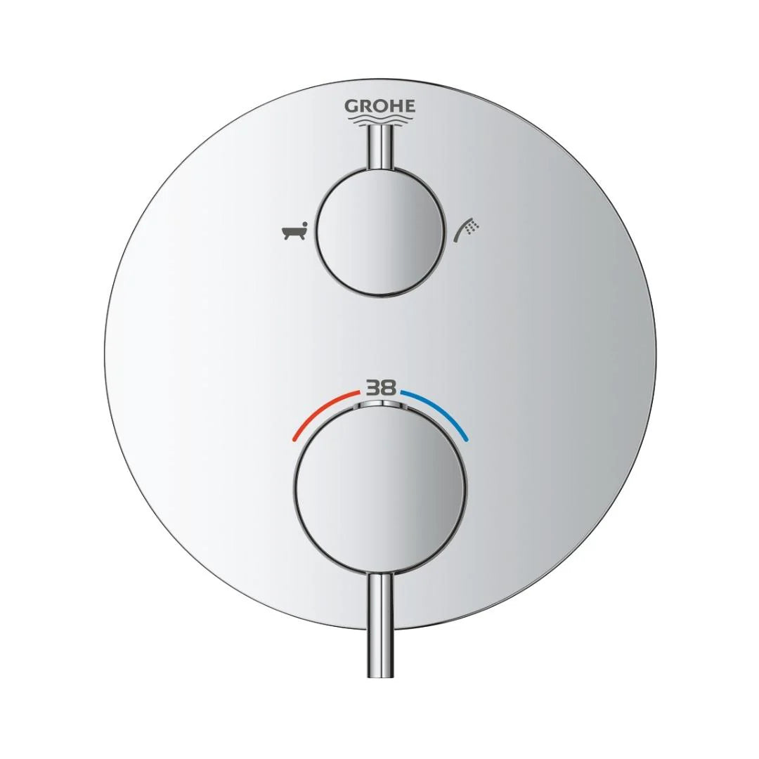 Grohe 2 Way Thermostatic Diverter Grohtherm Atrio 24138003 - Chrome Finish