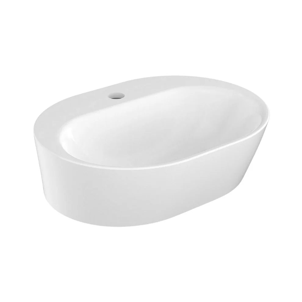 KOHLER SPAN OVAL VEESEL WASH BASIN WITH GLAZED UNDERSIDE K-25318IN-0-WHITE