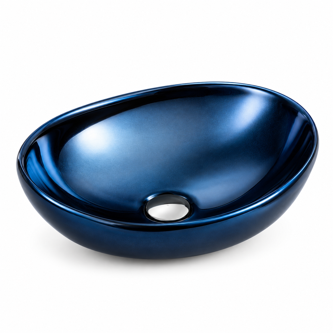 SCUBA METALIC BLUE BASIN SERIES 16X13 INCHES SC-9911-BLUE WHITE