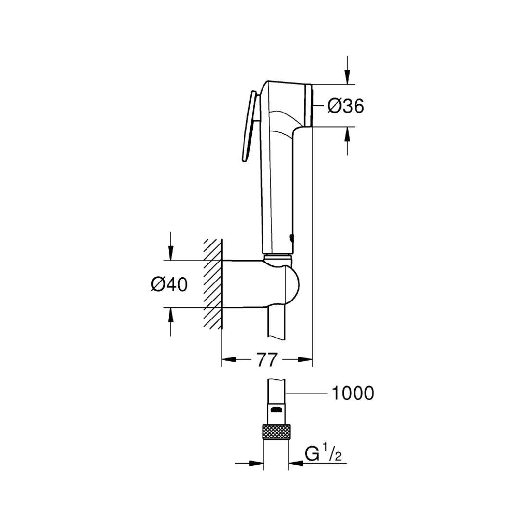 Grohe Health Faucet Tempesta-F Trigger 26352000 - Chrome