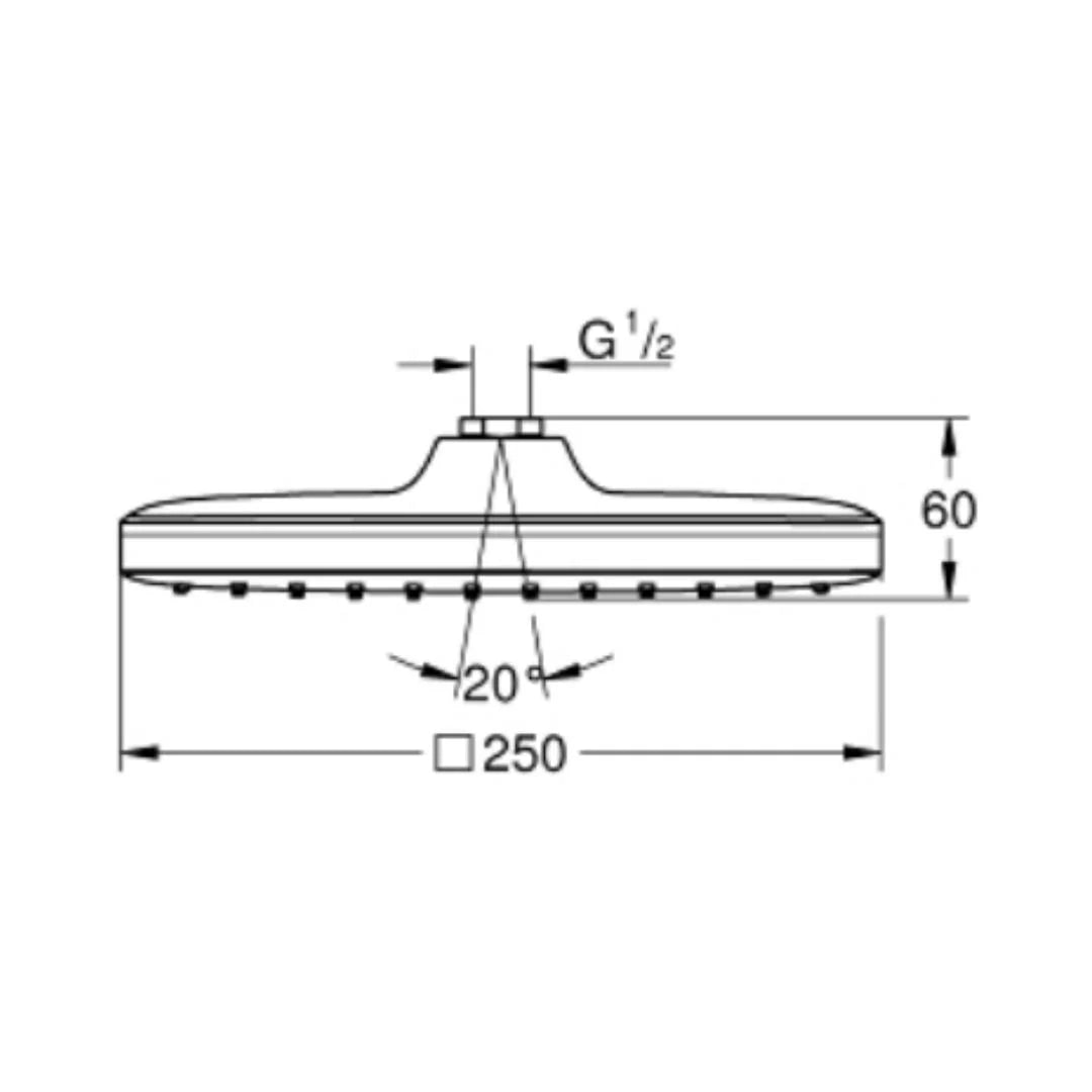 Grohe Single Flow Overhead Shower Tempesta 26681000 - Chrome
