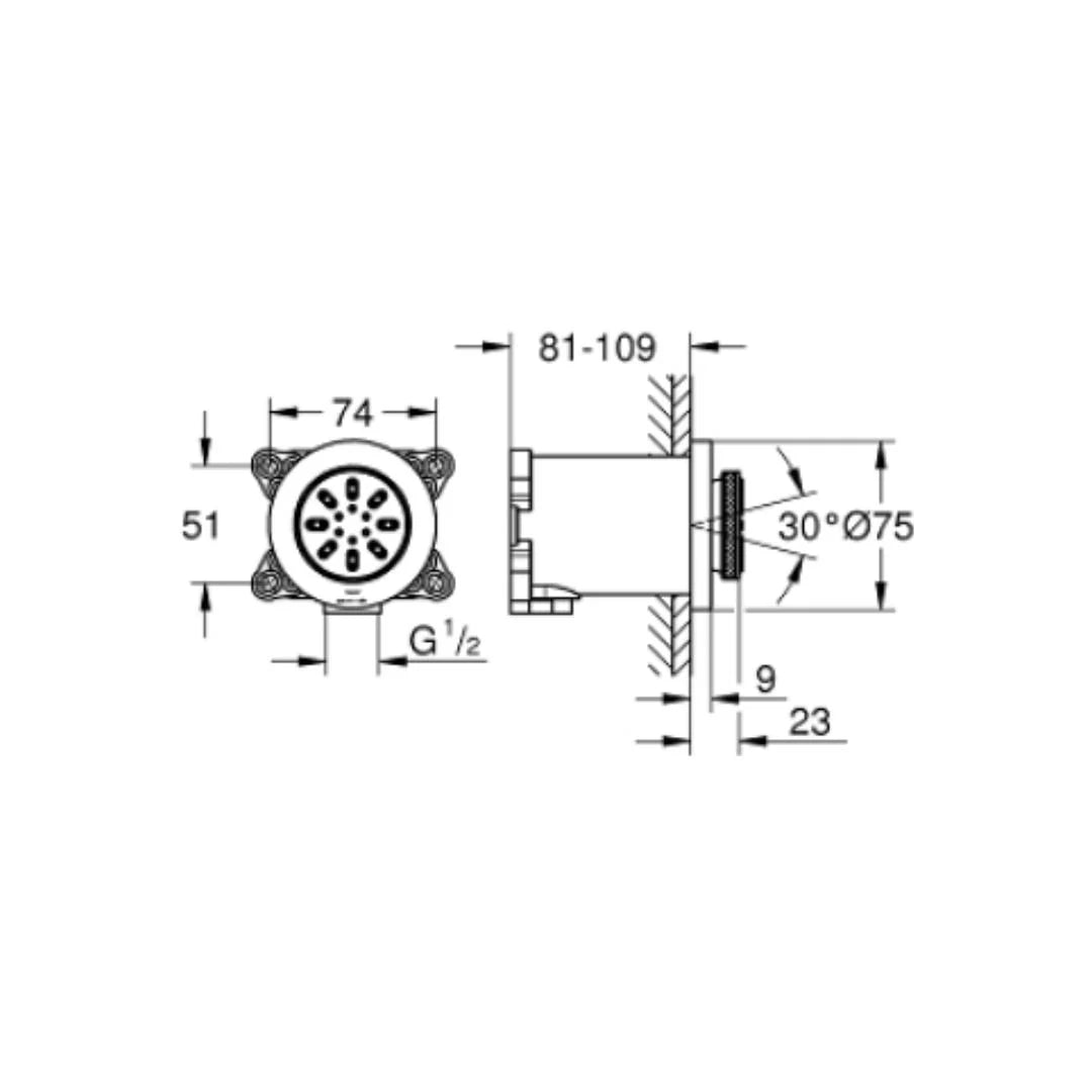 Grohe Multi Flow Body Shower Aqua 26801000 - Chrome