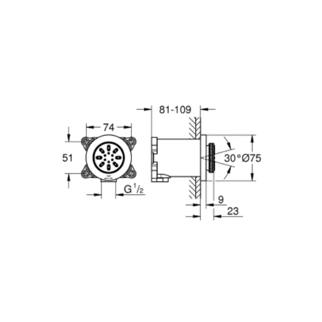 Grohe Multi Flow Body Shower Aqua 26801DA0 - Rose Gold