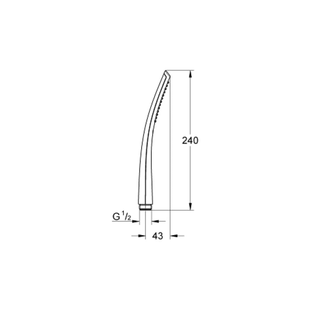 Grohe Single Flow Hand Shower Veris 27184000 - Chrome