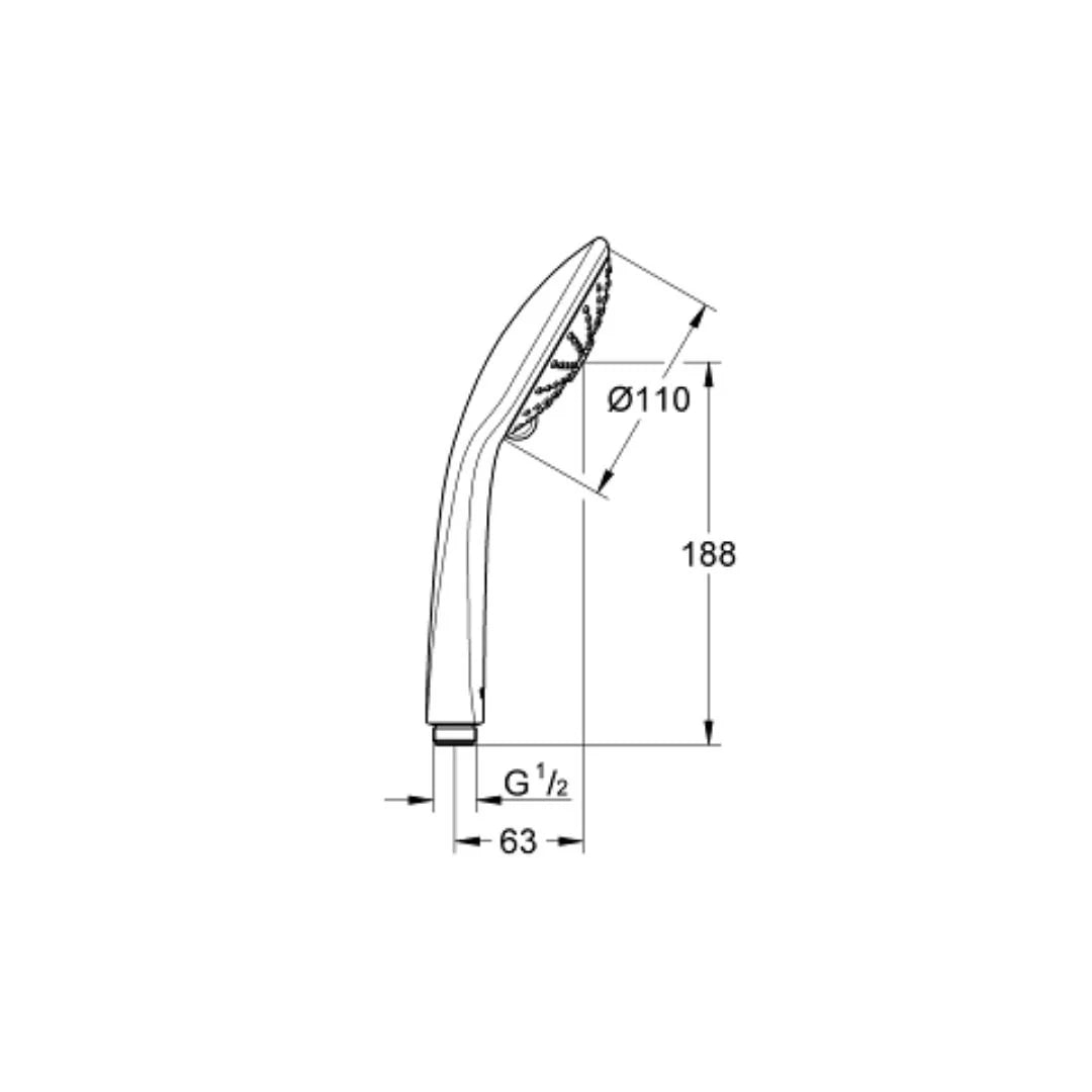 Grohe Multi Flow Hand Shower Euphoria 27221000 - Chrome