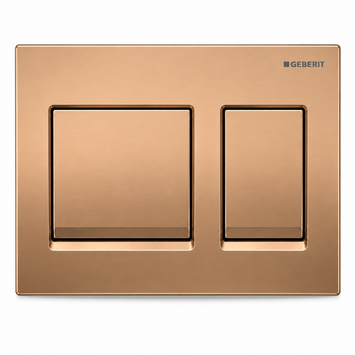 GEBERIT ACTUATOR ALPHA 25 SQUARE FLUSH PLATE-ROSE GOLD