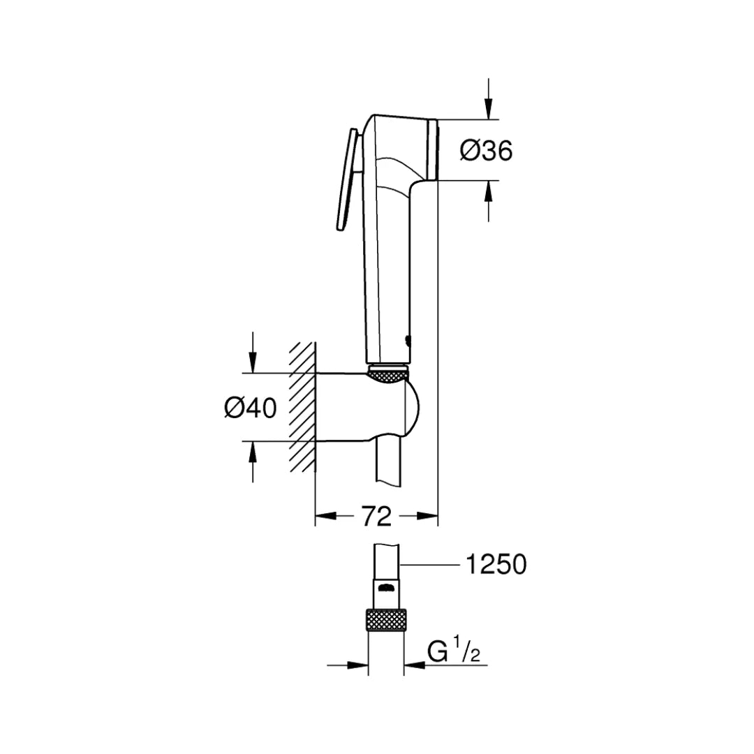 Grohe Health Faucet Tempesta-F Trigger 27513001 - Chrome